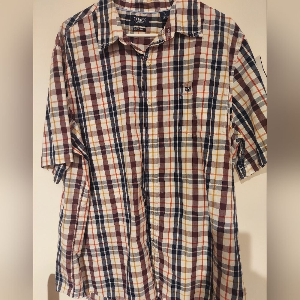 Men's Chaps Multicolor Plaid Shirt